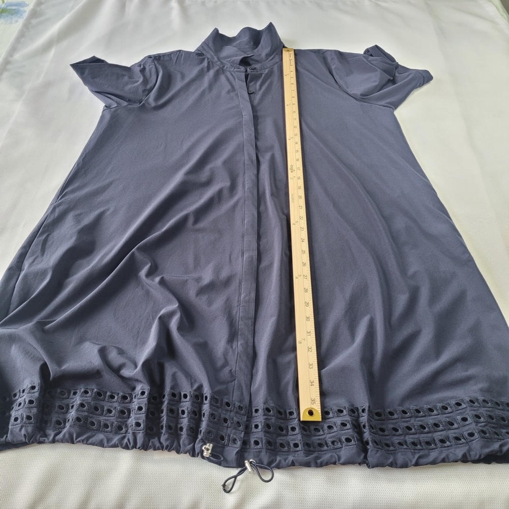 Chico's Black Button Down Tunic Top / Mini Dress … - image 3